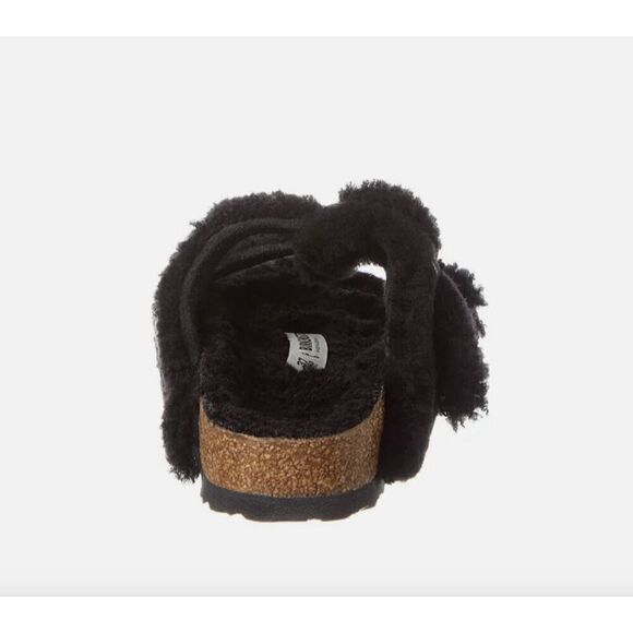 Birkenstock Arizona Big Buckle Narrow Shearling Sandal Women's size 41/10 Black - Picture 4 of 7